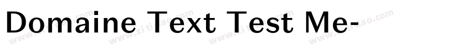 Domaine Text Test Me字体转换